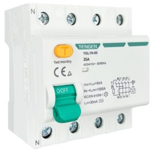 ՈՒԶՕ հոսանքի ավտոմատ անջատիչ 4P 80 25A 30mA AC